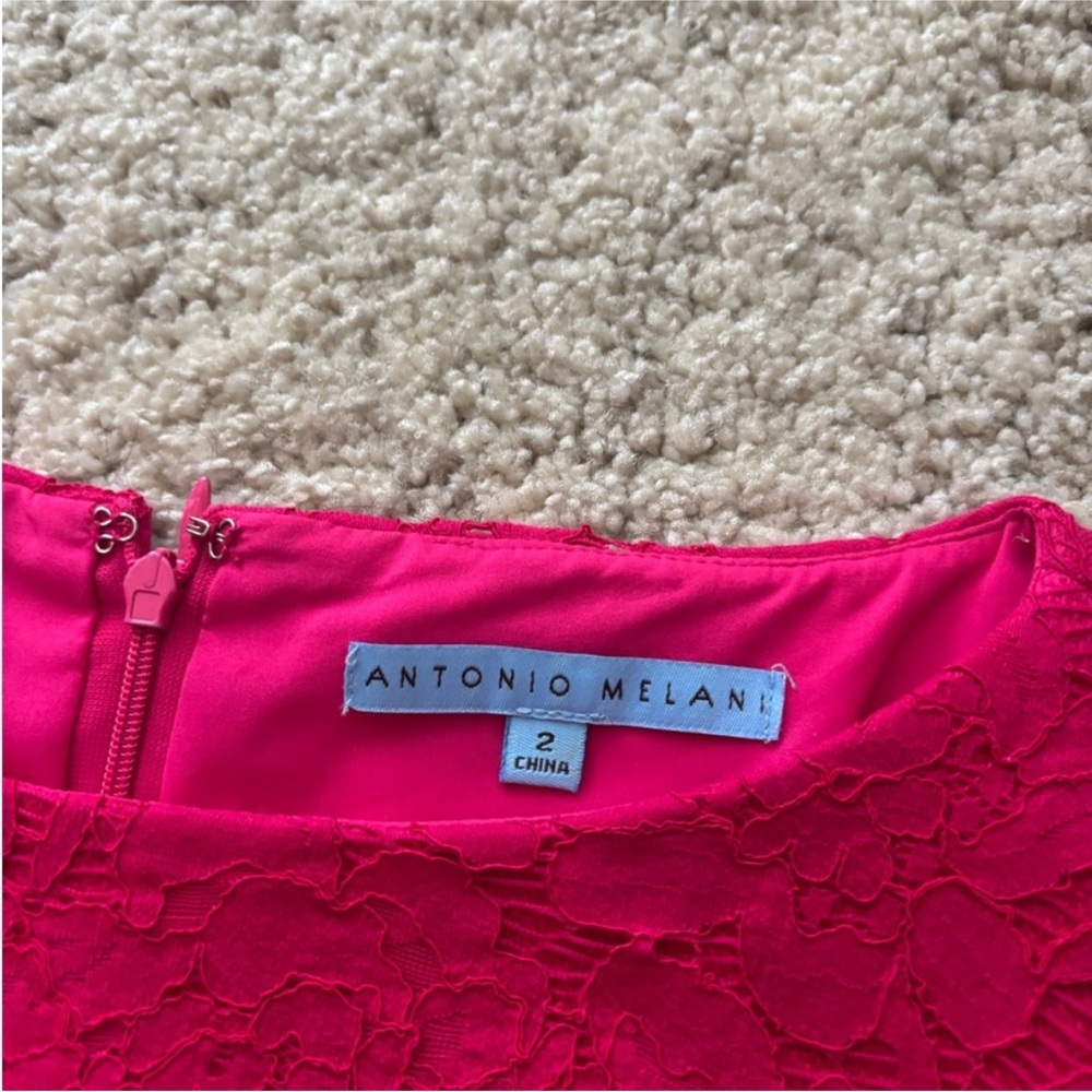 Antonio Melani Fuchsia Lace Dress - Picture 2 of 4